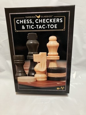 CARDINAL CLASSICS CHESS, CHECKERS, & TIC-TAC-TOE FOLDING GAMEBOARD