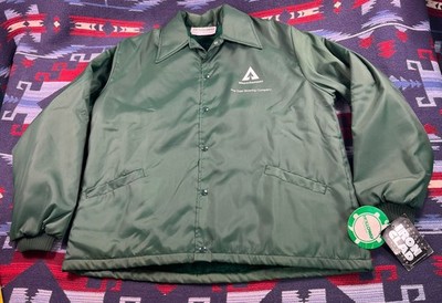 NWT VTG Weyerhaeuser Tree Timber Logger Sherpa Lined Snap Jacket USA Made Paper