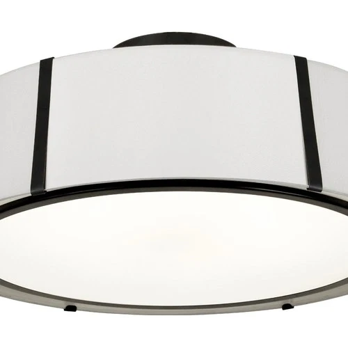 Crystorama FUL-907-BK_CEILING Fulton Semi-Flush Mount Black - Picture 4 of 7