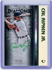 2023 Topps Diamond Icons Cal Ripken Jr On Card HOF Green Ink Auto 02/15 Orioles