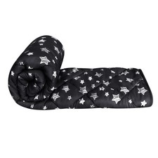 Baby Blanket: Soft, Quilted Toddler Comforter - Black Star Print 39x47