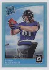 2018 Donruss Optic Rated Rookie Aqua Prizm 171/299 Hayden Hurst #189 7zf