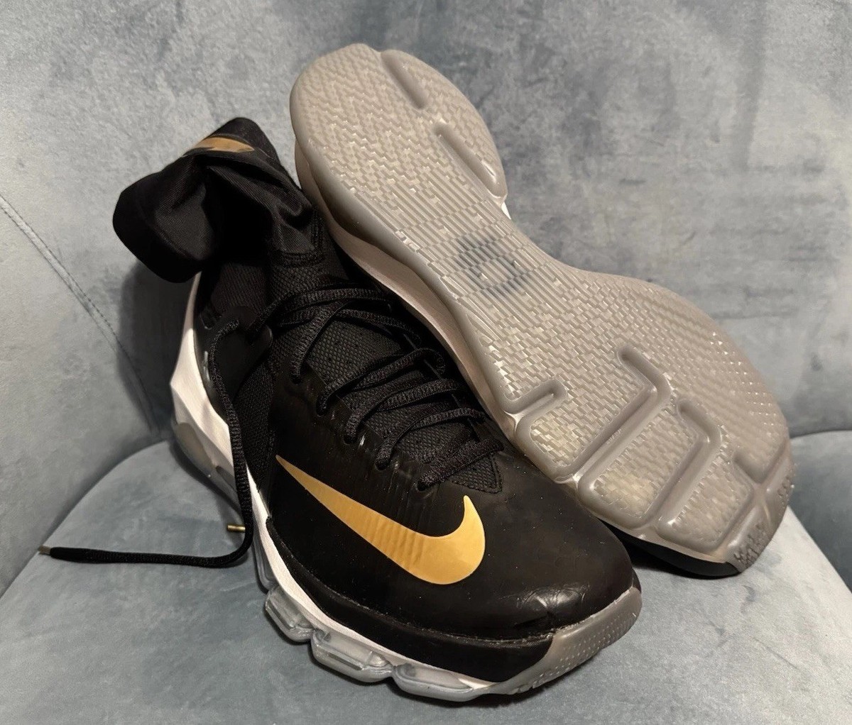 【未使用】NIKE KD 8 ELITE EP バッシュ　ブラックゴール Nike KD 8 Elite Away Kevin Durant Black and Gold Basketball Shoes
