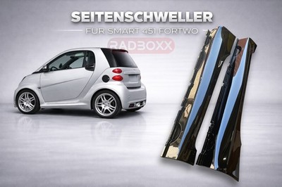   SEITENSCHWELLER SET L+R für Smart 451 Brabus ForTwo Modelle SCHWARZ CA7L