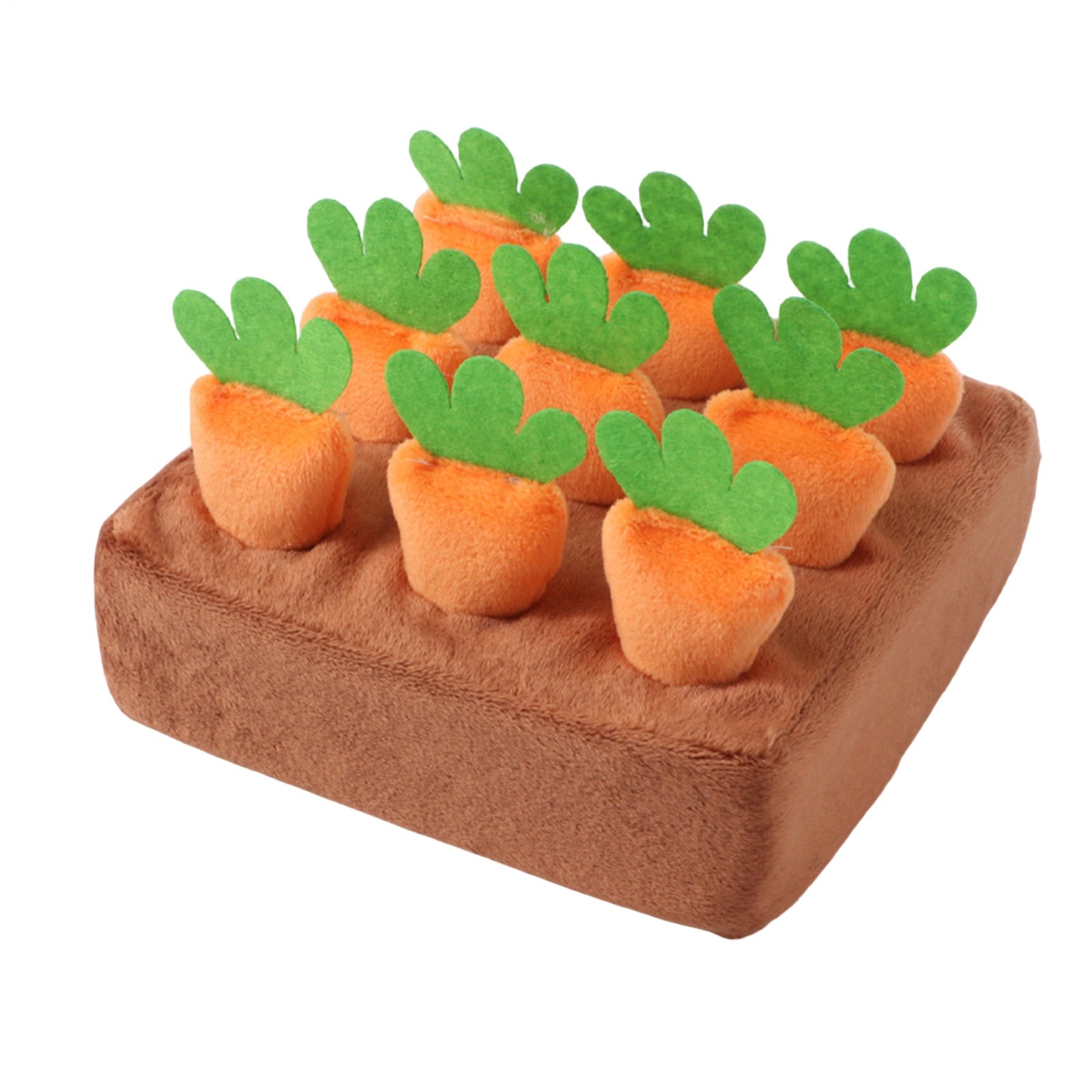 ，carrot Snuffle Mat For Dogs Plush Puzzle Toys 2 In 1