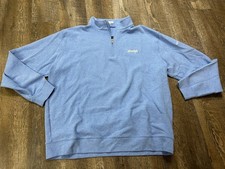 Peter Millar 1/4 Zip Men's Pullover Golf Sweater Mens XL Stretch Soft Blue