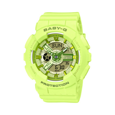 Casio Baby-G Colours Women s Watch BA-110YK-3A Analog-Digital Green New