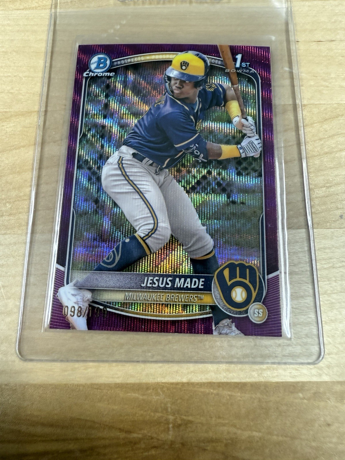 Jesus Made (Fuchsia Wave) #BCP-50 2025 Bowman Chrome Prospects /199