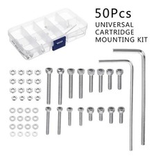 Turntable Headshell Cartridge Mounting Kit Stainless Steel Bolts Screws Nuts Set