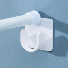 2pcs No Drilling Adhesive Curtain Rod Holders Rod Clips for Towel Bar Support