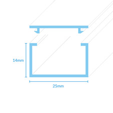 Plastic White mini trunking self adhesive PVC cable tidy various sizes x1 Metre