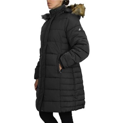 GALAXY BY HARVIC SPIRE BY GALAXY LONG HEAVYWEIGHT PARKA FAUX-FUR BLACK M