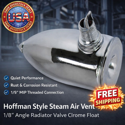 Hoffman Style Steam Air Vent 1/8'' Angle Radiator Valve Chrome Float