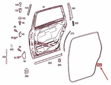 Mercedes-Benz R W251 Hecktürdichtung A2517370387, neues Original Mercedes-Benz R W251 Hecktürdichtung A2517370387, neues Original