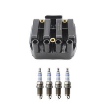Bosch Ignition Coil and Spark Plug Kit for Volkswagen Beetle 01-05 2.0L L4 AZG