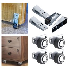 Lot de 4 roulettes pivotantes de rechange, polyvalentes, robustes,