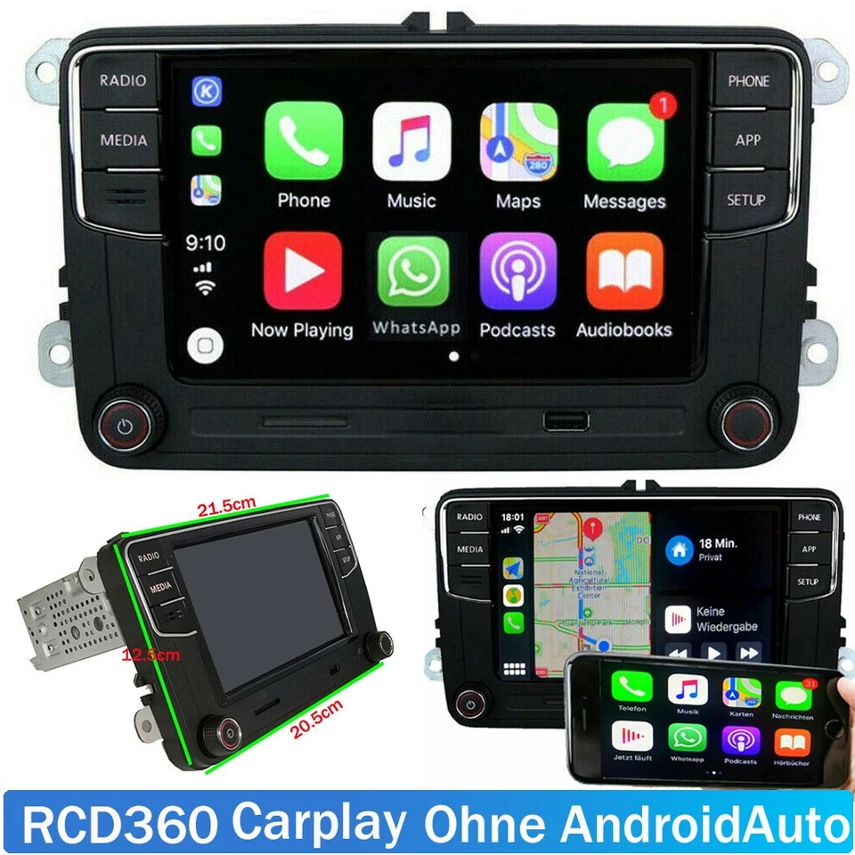 Autoradio RCD360 RCD330 CarPlay Bluetooth USB Für Golf Passat Tiguan Polo EOS CC