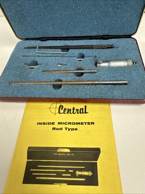 Vintage Central Tool Co. Inside Micrometer Set