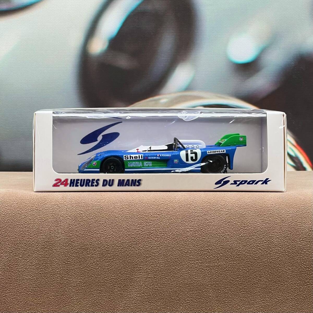 Miniature Spark 1/43 - Matra Simca MS670 N°15 - Vainqueur 24h Du Mans 1972 - Hill/Pescarolo