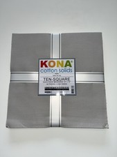 Robert Kaufman Kona Cotton Solid - ASH Colorway - 42 10" Fabric Squares