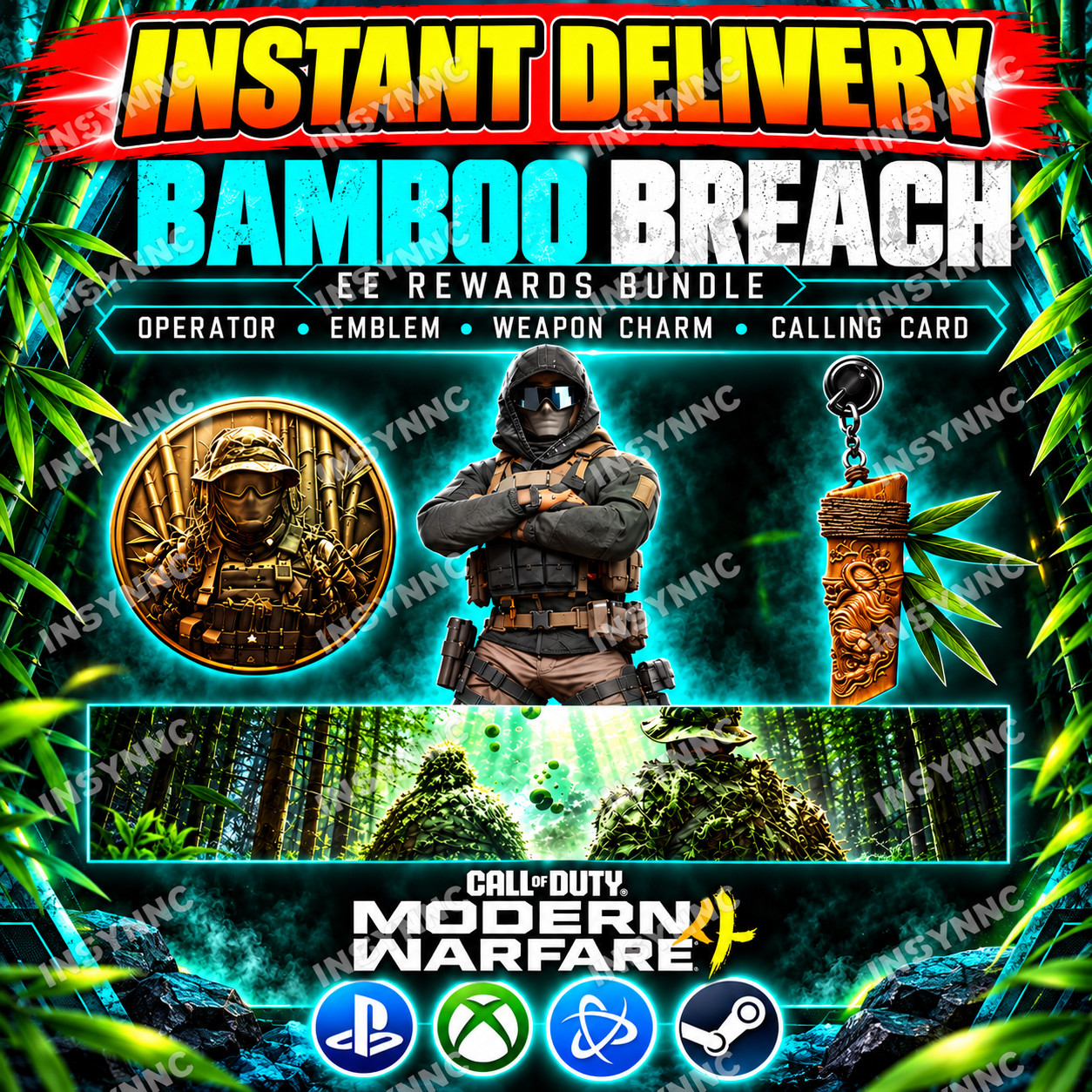 Call Of Duty Modern Warfare 4 MW4 Skin Bamboo Breach Bundle EE Code - INSTANT ✅