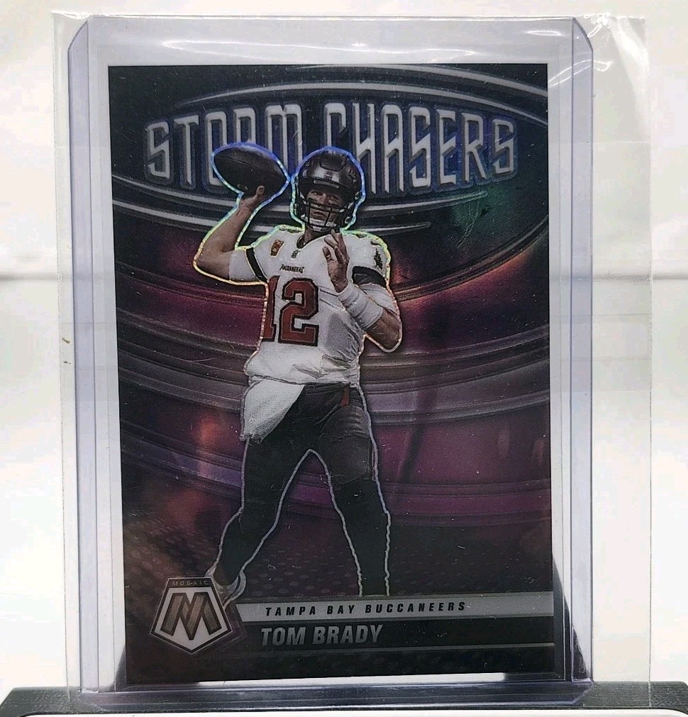 Tom Brady 2022 Mosaic Storm Chasers Prizm Case Hit SSP Final Season