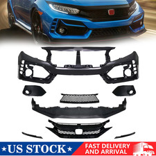 For 2016-2021 Honda Civic Type R Style Front Bumper Cover Kit With Grille Lip For 2016-2021 Honda Civic Type R Style Front Bumper Cover Kit With Grille Lip