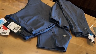 3X Helly Hansen Two Pairs Waterproof Work Pants Mens  Navy NEW w/Tags