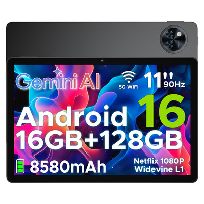 DOOGEE U11 Android 16 Tablet 11 Zoll Gemini AI 16GB+128GB 8580mAh WidevineL1 GPS