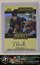 2022-23 UD Credentials #DTAA-NS Nathan Smith Ticket Access Autographs Yellow