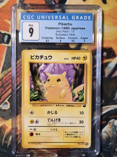 1999 Pokemon Pikachu Intro Pack Bulbasaur Deck 13 CGC 9 MINT