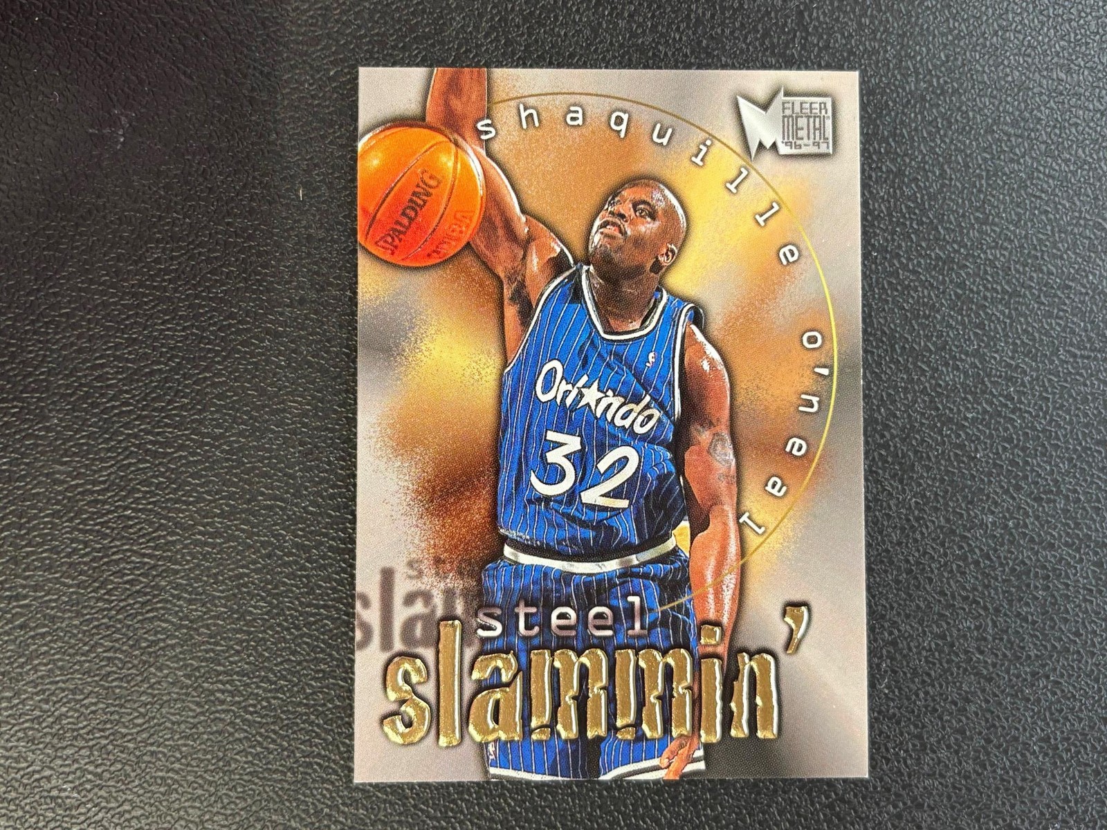 Shaquille O'Neal 1996-97 Fleer Metal Steel Slammin Insert Orlando Magic #8 E40