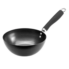 8" Black Ecolution Wok, Non-Stick Carbon Steel with Soft Touch Riveted Handle