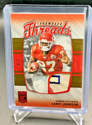2022 Panini Donruss Throwback Threads LARRY JOHNSON/DANTE HALL PATCH 5/5