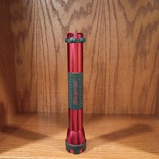 Snap-on Tools 13 Inch Flashlight 3 D Cell Red Aluminum Hand Light Tested Working