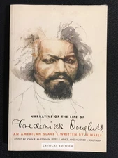 Narrative of the Life of FREDERICK DOUGLASS American Slave Critical Edition NEW!