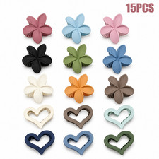 15Pcs Flower Hair Claws Clips Medium Matte Cute Hair Accessories for Women Girls