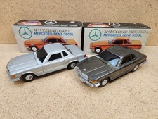 (2) Vintage 1970'S Mercedes Benz 350SL Novelty AM Radio Toy Cars Hong Kong W/Box