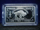 1 troy oz .999 Fine Silver USA Buffalo Silver Bar with Case