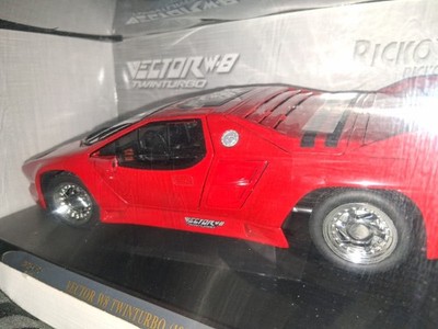 1:18 Ricko Vector W8 Twin Turbo 1991 Diecast Model Car Red w/ Box