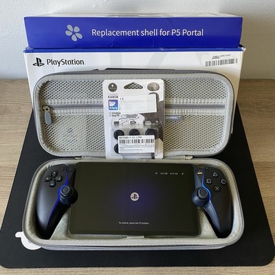 Sony PlayStation Portal Remote Player Midnight Black w/ Case Grips