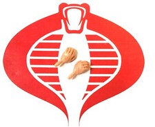 Valaverse Body Part SGT. SLAUGHTER Flat Grip Hands 1:12 Scale Action Force 