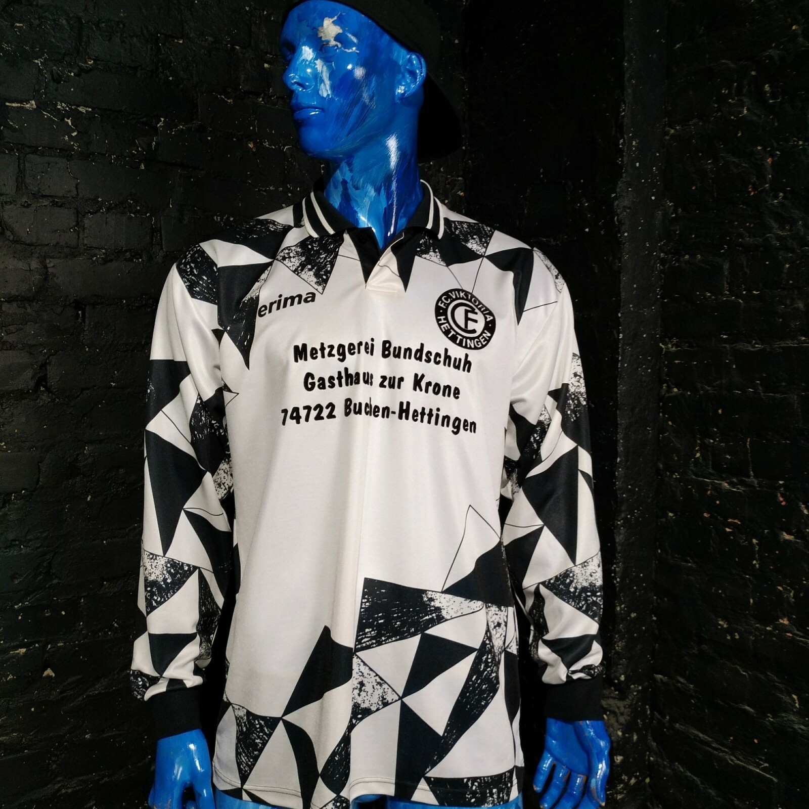 FC Victoria Hattingen Vintage Jersey Long Sleeve Football Shirt Erima MensSizeXL