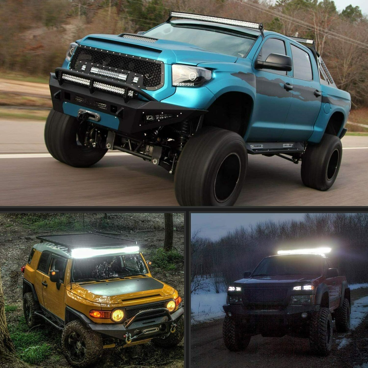 32 630W Tri Row LED LIGHT BAR Spot Flood Combo Offroad Bumper Truck SUV 30'' US - Foto 5