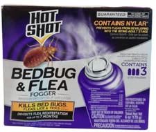 Hot Shot FOGGER Insect Killer INDOOR BED BUGS & FLEA Ticks Lice Bug Bomb 2oz 3pk