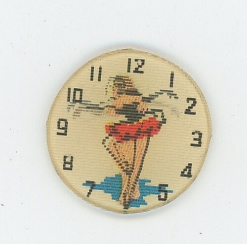 Dancing Ballerina Watch Face 1960's VARI-VUE Motion Animation Lenticular 1" inch