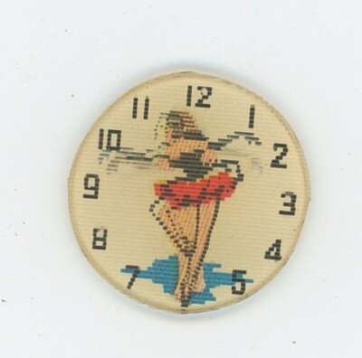 Dancing Ballerina Watch Face 1960's VARI-VUE Motion Animation Lenticular 1'' inch