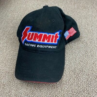 #ad Summit Racing Equipment Hat Snapback Cap Black Red Automotive Parts Tools VTG $29.39
