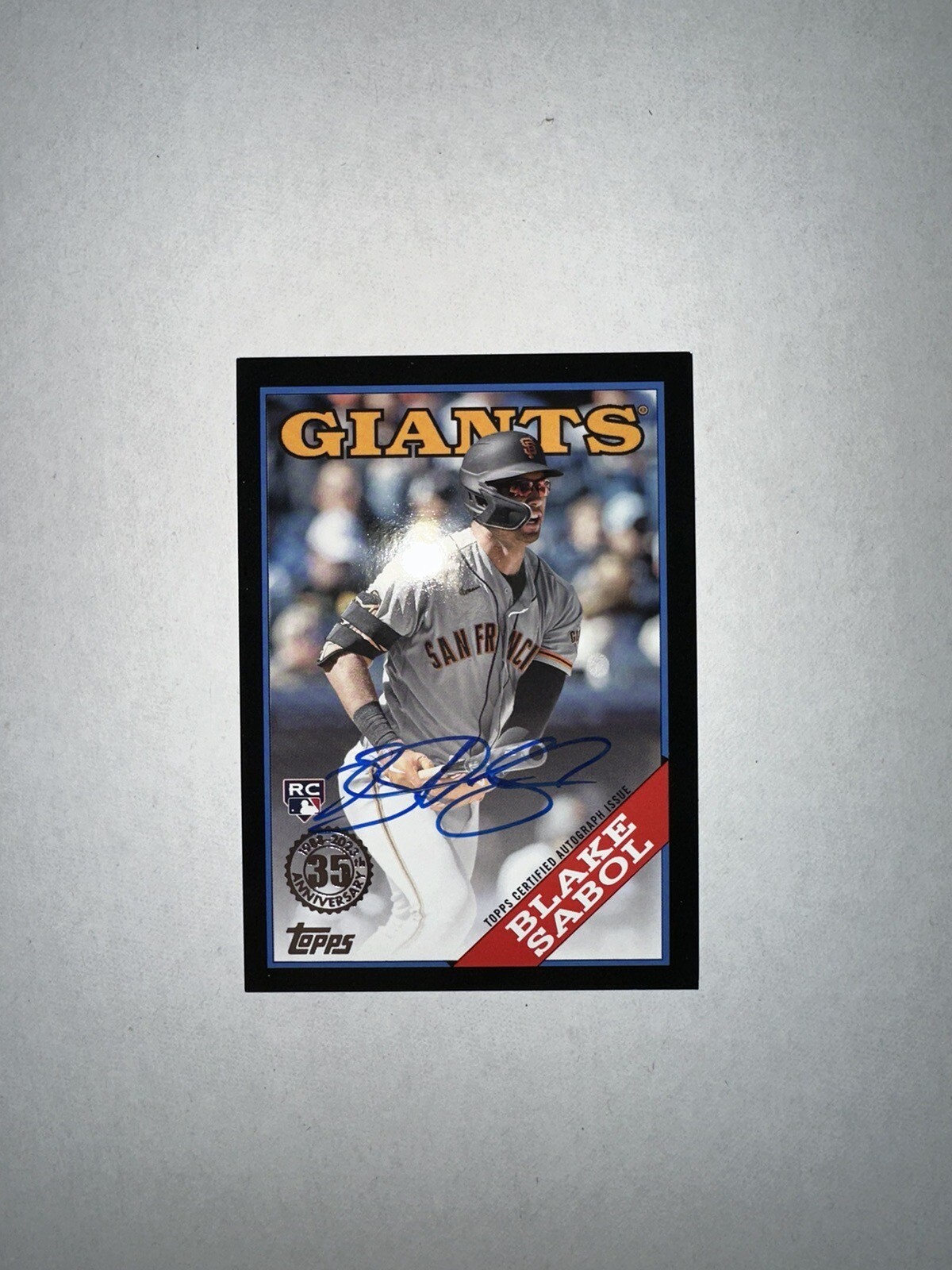 2023 Topps Update 1988 35th Anniversary RC Blake Sabol GIANTS Black /199 Auto