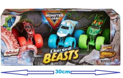 OCTONSER + JURASSIC ATTACK + DRAGON Beast Monster Jam Trucks 1:64 Auto Die-cast